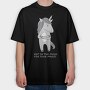 Unicorn Angry Mood, Tricou Oversize Barbati (Unisex)