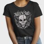 Rock And Roll Skull Skeleton, Tricou Femei