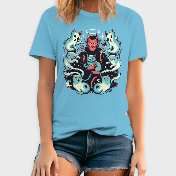 Devil And Ghost Cats, Tricou Barbati (Unisex)