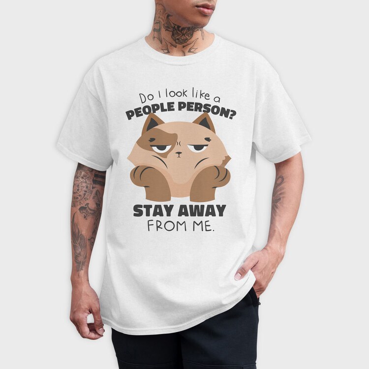 Anti Social Cat Stay Away From Me, Tricou Barbati (Unisex)