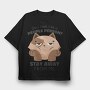 Anti Social Cat Stay Away From Me, Tricou Oversize Barbati (Unisex)