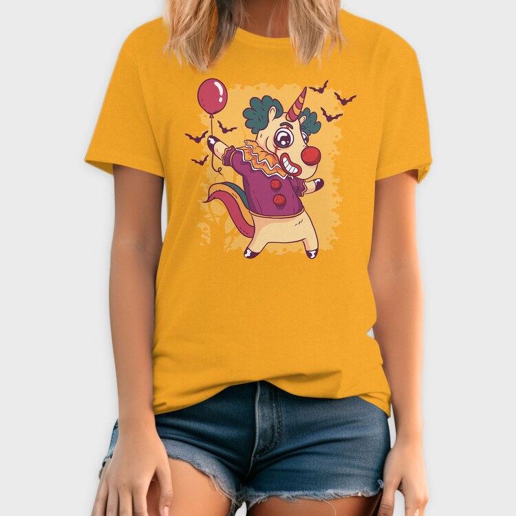 Unicorn Clown Halloween 01, Tricou Barbati (Unisex)