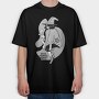 Cartoon Wizard Girl Fantasy Cool Club, Tricou Oversize Barbati (Unisex)