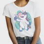 Wine Unicorn Cartoon Drinking, Tricou Femei