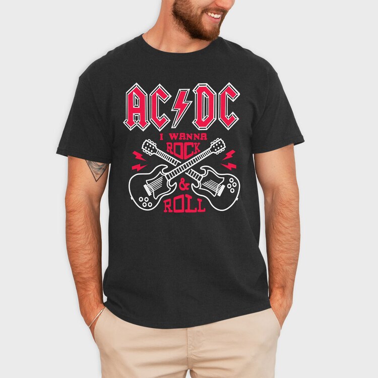 AC DC, Tricou Barbati (Unisex)