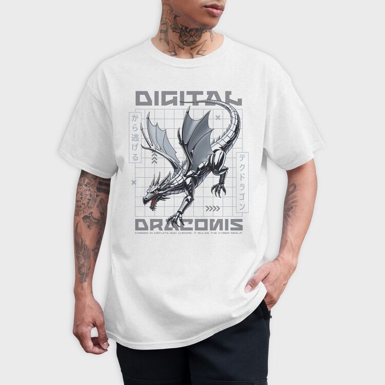 Digital Dragon Trend, Tricou Barbati (Unisex)