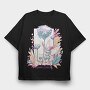 Winged Fairy With Flowers Fairy Core, Tricou Oversize Barbati (Unisex)