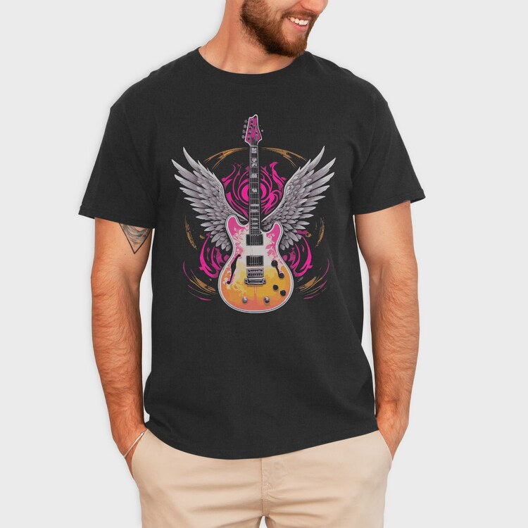 Winged Guitar Rock, Tricou Barbati (Unisex)