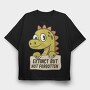 Dinosaur Conservation Extinct Dino Nc, Tricou Oversize Barbati (Unisex)