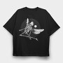 Winged Skeleton Grunge Fly, Tricou Oversize Barbati (Unisex)