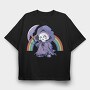 Grim Reaper Rainbow Smile Reaper, Tricou Oversize Barbati (Unisex)