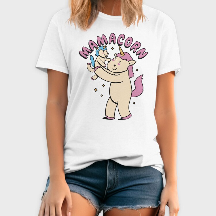Unicorn Mother And Baby Mamacorn, Tricou Barbati (Unisex)