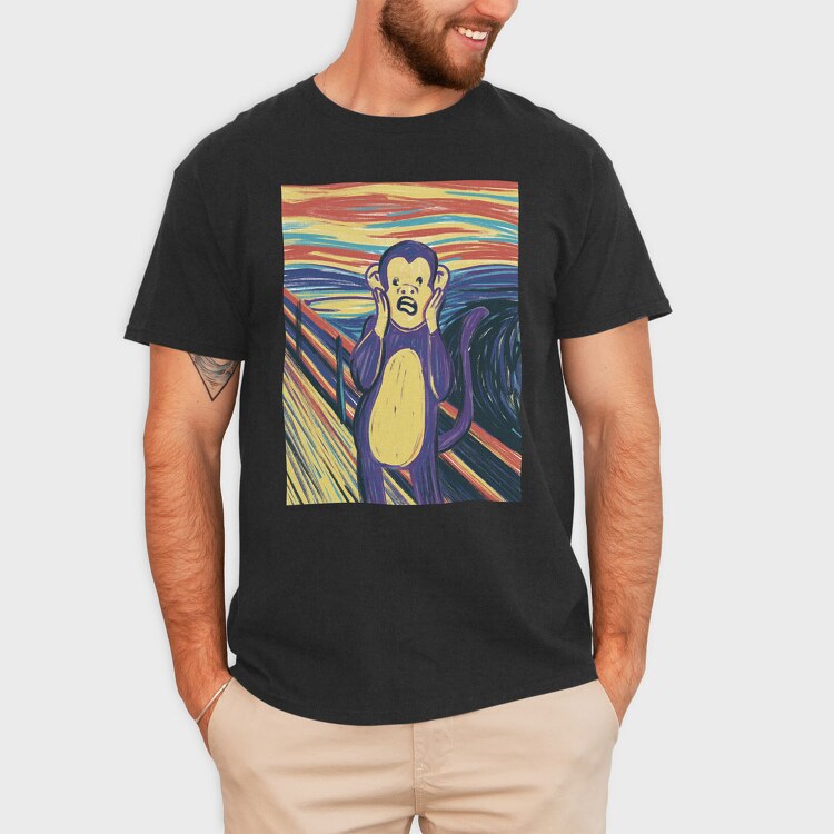 Monkey Scream, Tricou Barbati (Unisex)