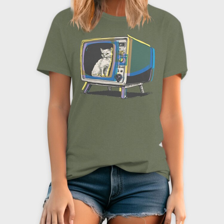Cat Inside Tv, Tricou Barbati (Unisex)