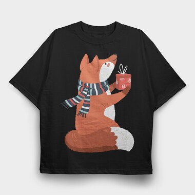 Winter Fox Mug, Tricou Oversize Barbati (Unisex)