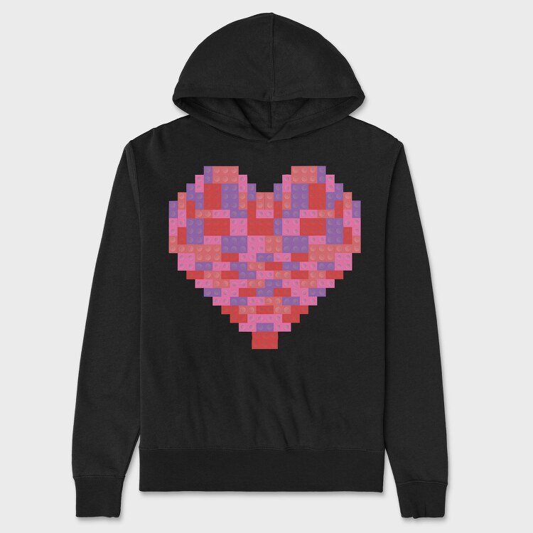 Toy Brick Heart, Hanorac Oversize Barbati (Unisex)