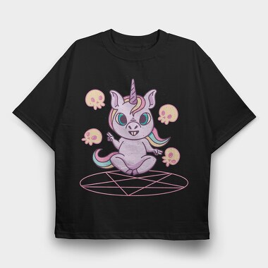 Unicorn Summoning Ritual Summoned, Tricou Oversize Barbati (Unisex)