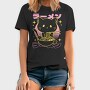 Cat Eating Ramen Food Retro, Tricou Barbati (Unisex)