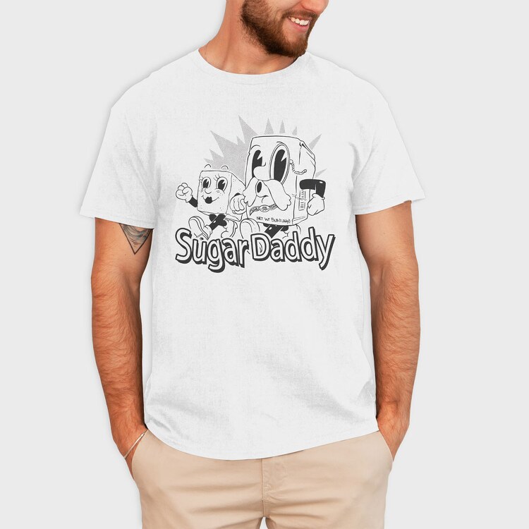 Sugar Daddy Cartoon Old, Tricou Barbati (Unisex)