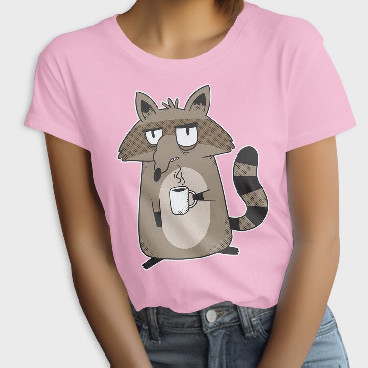 Grumpy Raccoon Coffee, Tricou Femei
