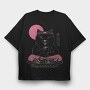 Cat Eating Sushi Sushi, Tricou Oversize Barbati (Unisex)