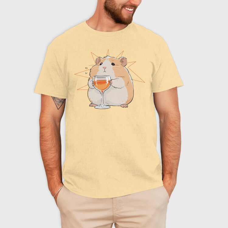 Sad Hamster With Drink, Tricou Barbati (Unisex)