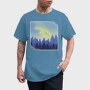 Aurora Borealis Landscape Winter Forests, Tricou Barbati (Unisex)