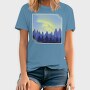 Aurora Borealis Landscape Winter Forests, Tricou Barbati (Unisex)