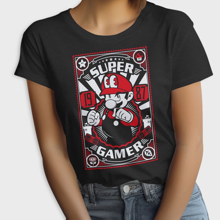 Super Gamer 1987 Mario, Tricou Femei