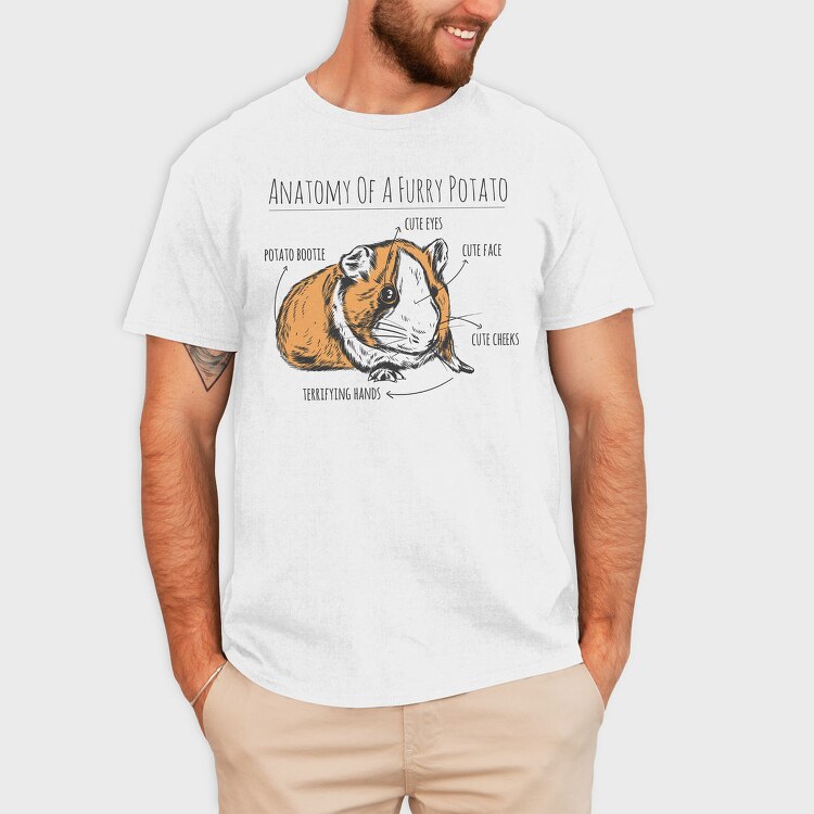 Guinea Pig Anatomy, Tricou Barbati (Unisex)