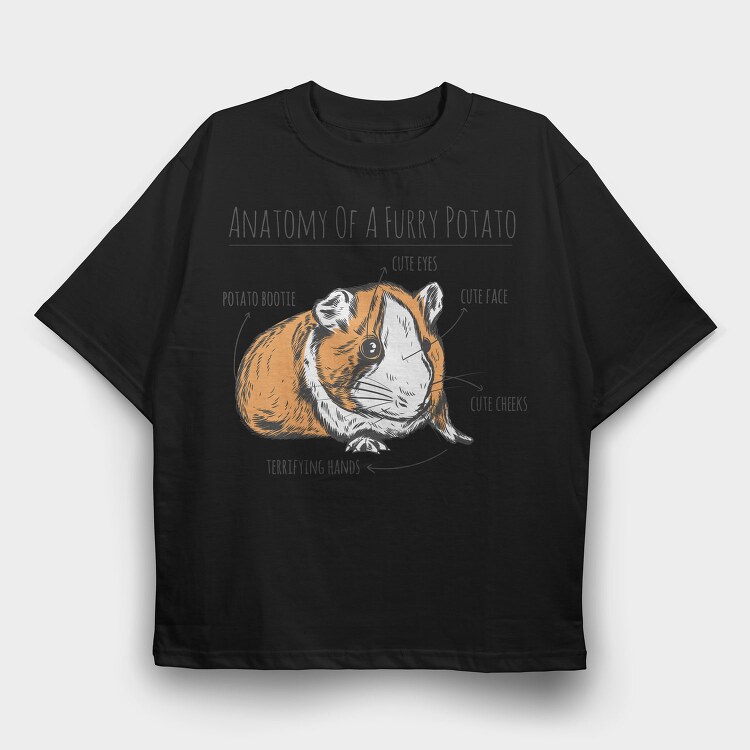 Guinea Pig Anatomy, Tricou Oversize Barbati (Unisex)