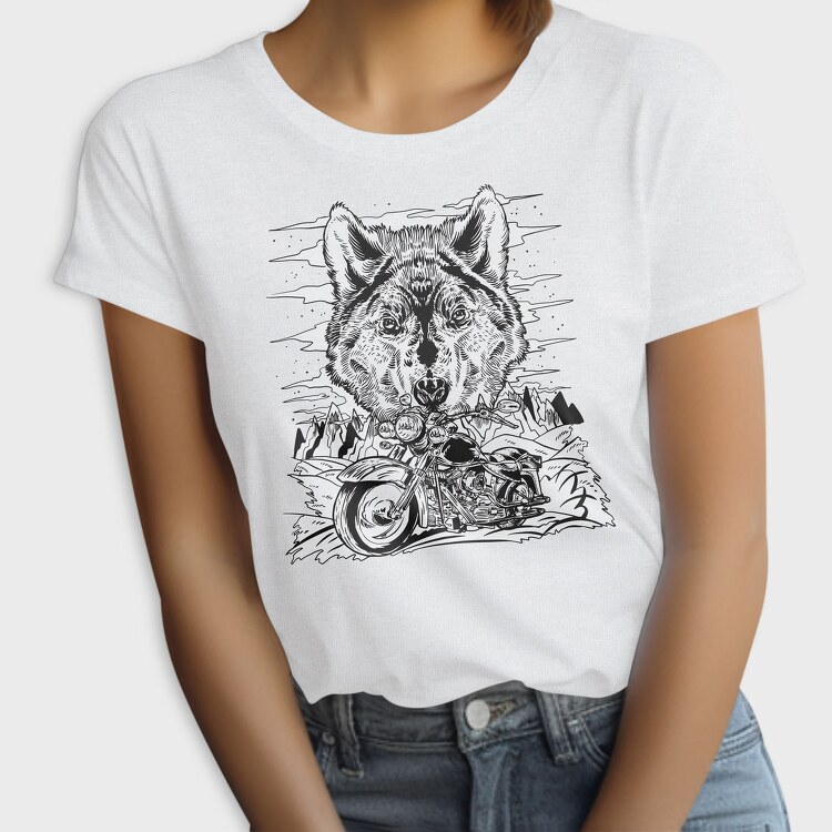 Wolf And Bike, Tricou Femei