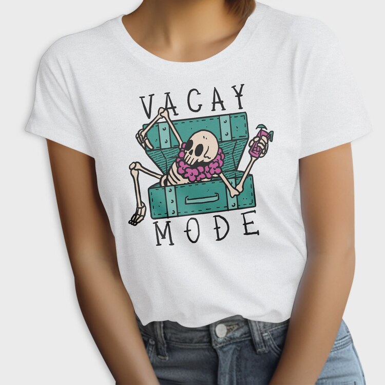 Vacation Skeleton Luggage, Tricou Femei