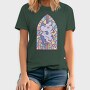 Cat In Church Window Style Py, Tricou Barbati (Unisex)