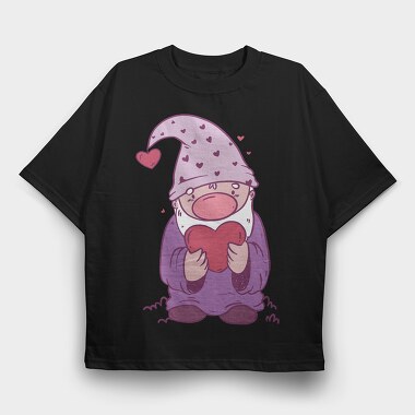 Valentines Day Gnome, Tricou Oversize Barbati (Unisex)