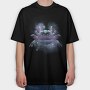 Cosmic Axolotl, Tricou Oversize Barbati (Unisex)