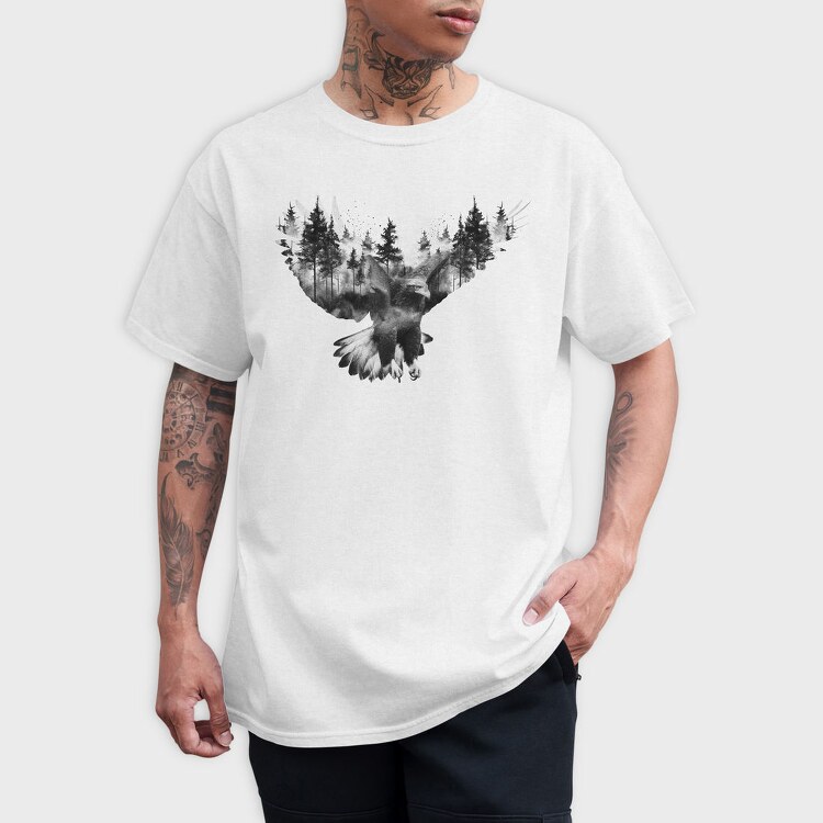 Forest And Flying Eagle, Tricou Barbati (Unisex)