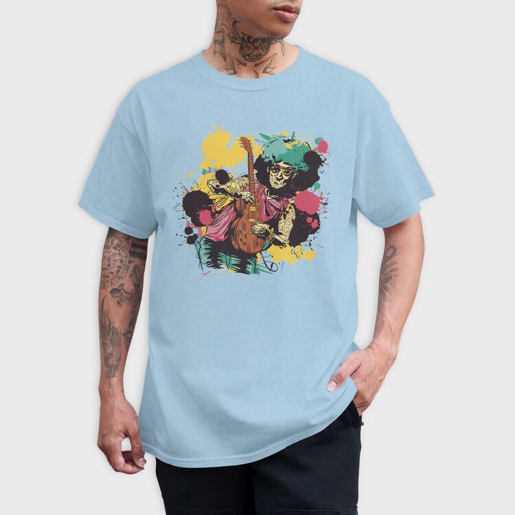 Guitar Player Musician Guitarist Colorfull, Tricou Barbati (Unisex)