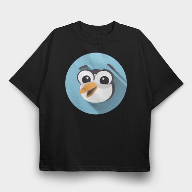 Penguin Pop Art, Tricou Oversize Barbati (Unisex)