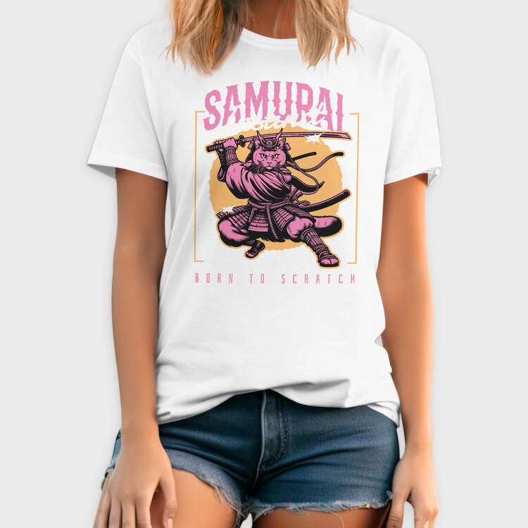 Samurai Instinct Cat, Tricou Barbati (Unisex)