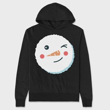 Christmas Snowman Faces 6, Hanorac Oversize Barbati (Unisex)