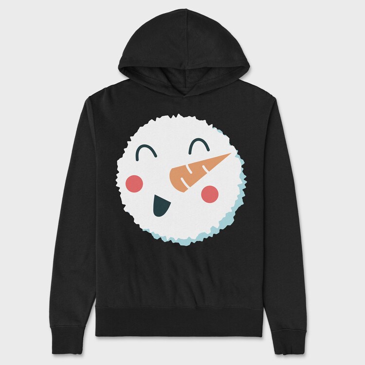 Christmas Snowman Faces 7, Hanorac Oversize Barbati (Unisex)