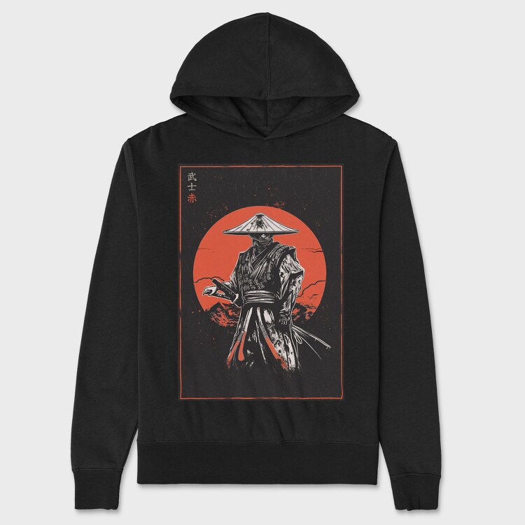 Hanorac Barbati (Unisex), Samurai Red Sun