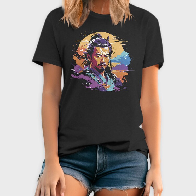 Samurai Warrior Vibrant Full Color, Tricou Barbati (Unisex)