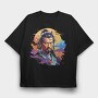 Samurai Warrior Vibrant Full Color, Tricou Oversize Barbati (Unisex)