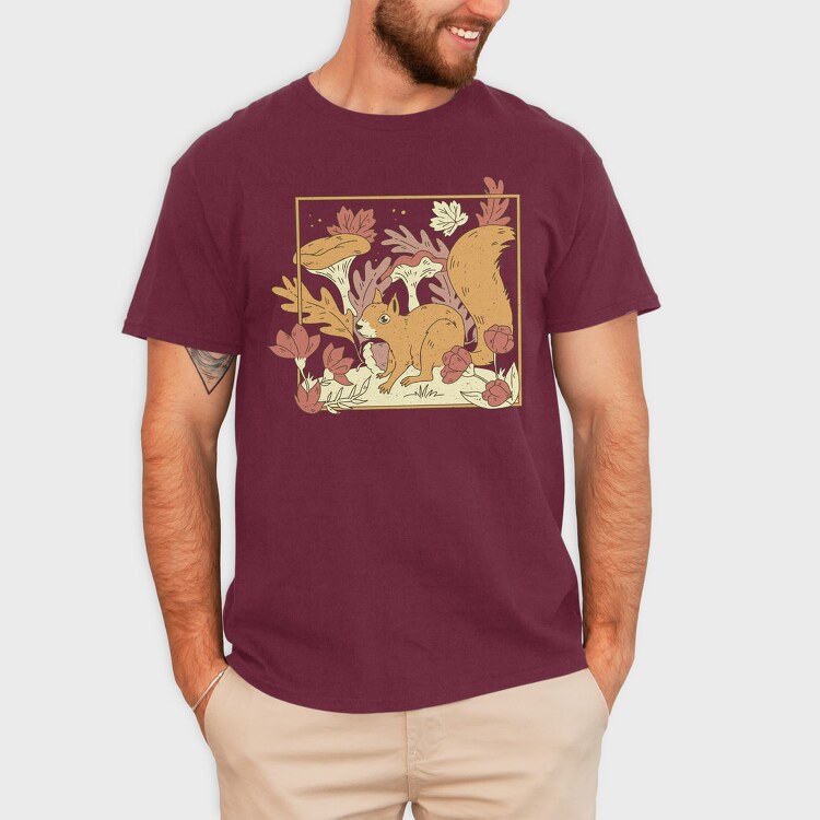 Cottage Core Forest Squirrel, Tricou Barbati (Unisex)