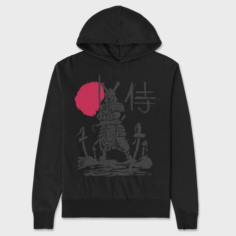 Hanorac Barbati (Unisex), Samurai Silhouette Sun