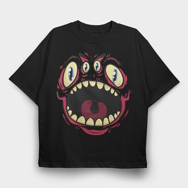 Four Eyed Monster, Tricou Oversize Barbati (Unisex)