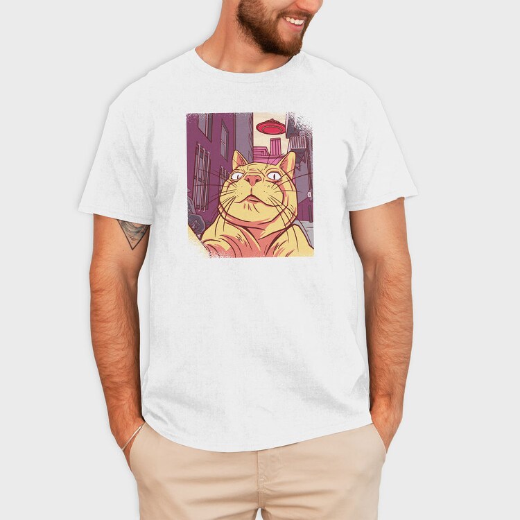 Cat Selfie Meme, Tricou Barbati (Unisex)