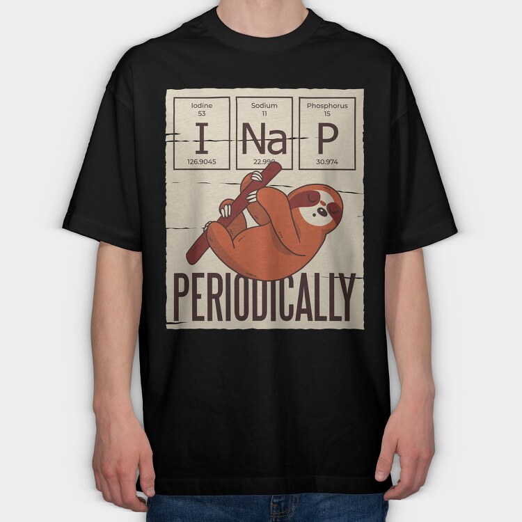 Nap Periodically Sloth, Tricou Oversize Barbati (Unisex)